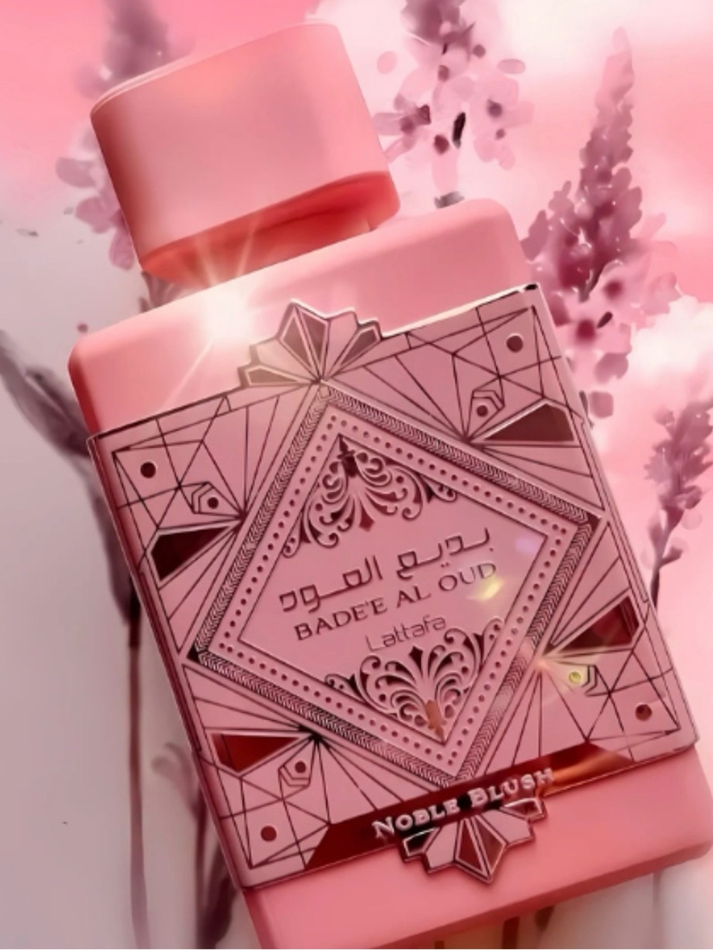Lattafa Badee Al Oud Noble Blush Perfume Bottle - Pink